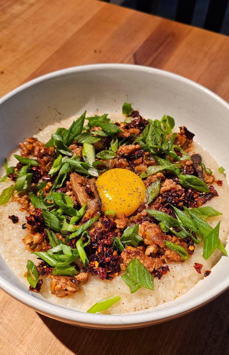A Warm Bowl of Happiness. A Cold Bottle of Champagne. Sunday Just Got Better.
